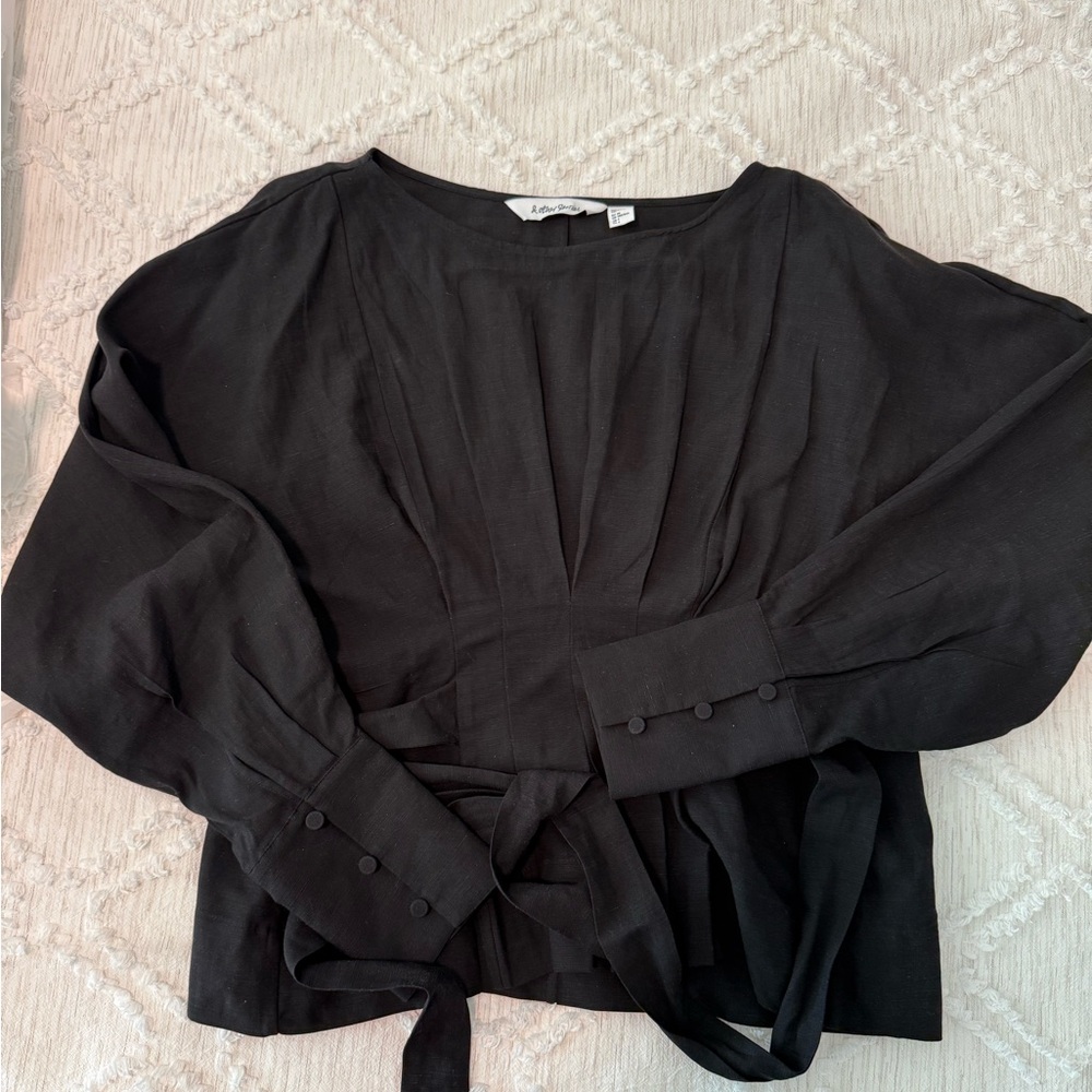 & Other Stories Pleated Boatneck Blouse